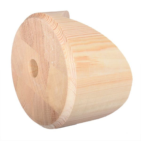 Hjørnebrakett stabil lampe i furu Ø12cm