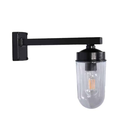 Funkis lampe rett stallampe glass