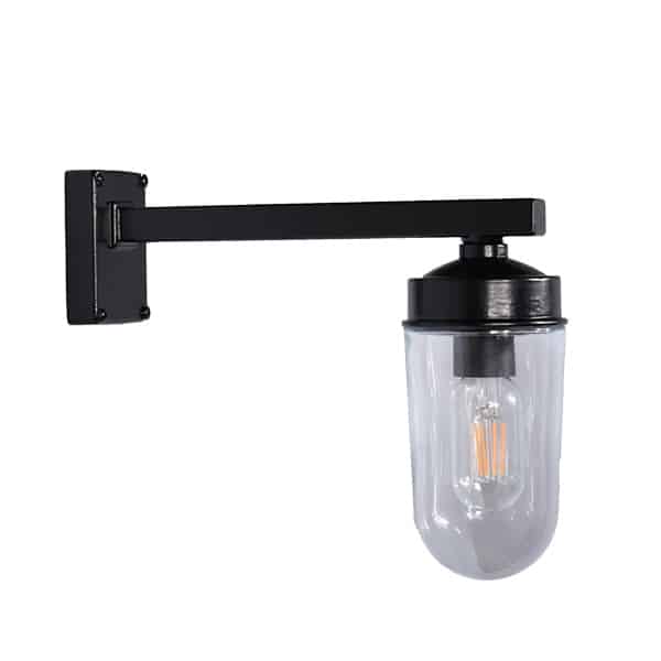 Funkis lampe rett stallampe glass