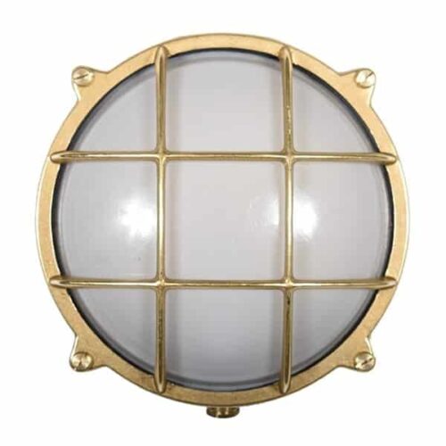 Alcudia messing frostet vegglampe