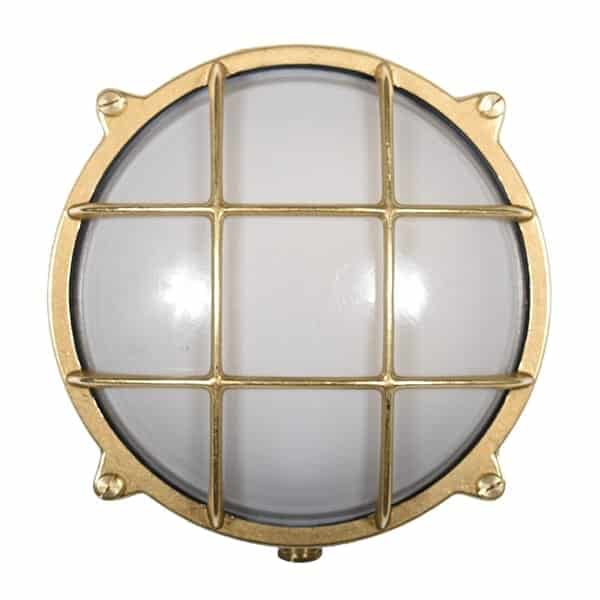 Alcudia messing frostet vegglampe