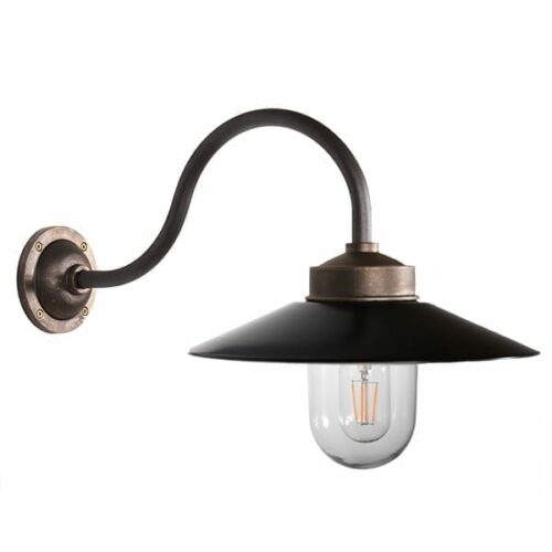Staldlampe Fjällbacka 90 antikk messing/kobber